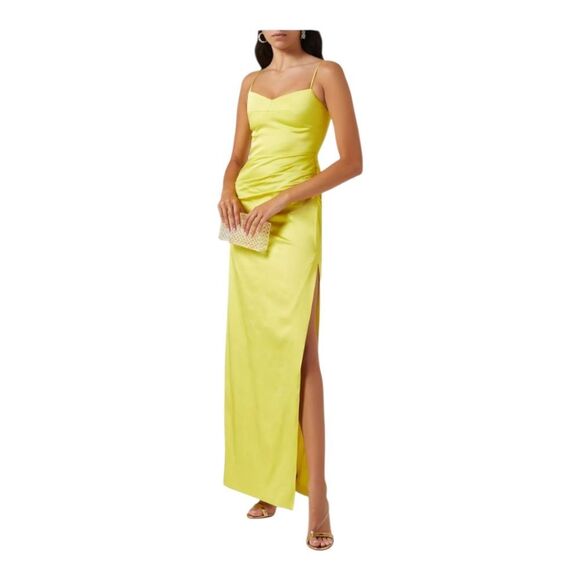 GAUGE81 Vona Full Length Maxi Dress with Slit Black Tie Formal Evening Gown - Picture 1 of 17